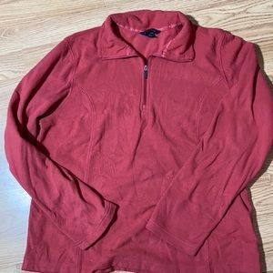 Lands’ End Pink Half Zip Fleece L